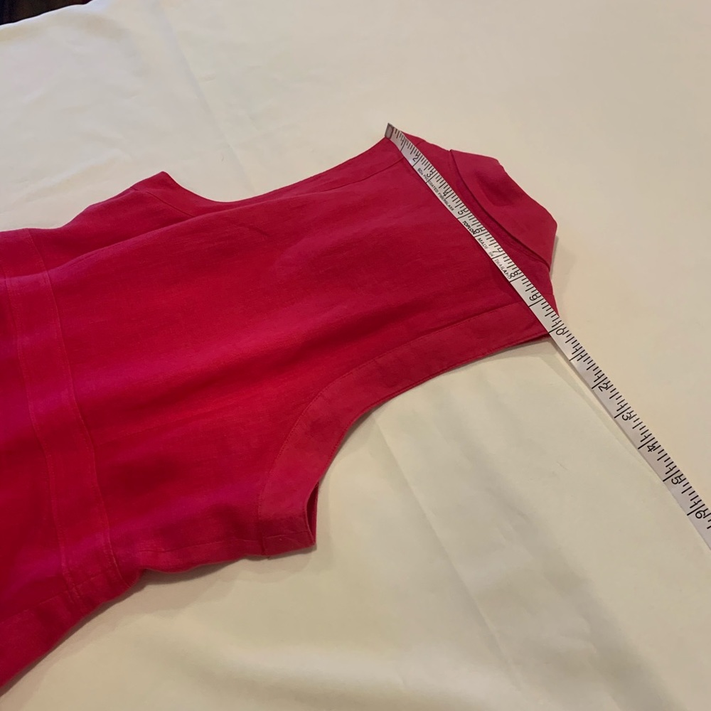 HD in Paris Anthropologie Printemps Linen Shirtdress Size 2 Raspberry color - Picture 16 of 16
